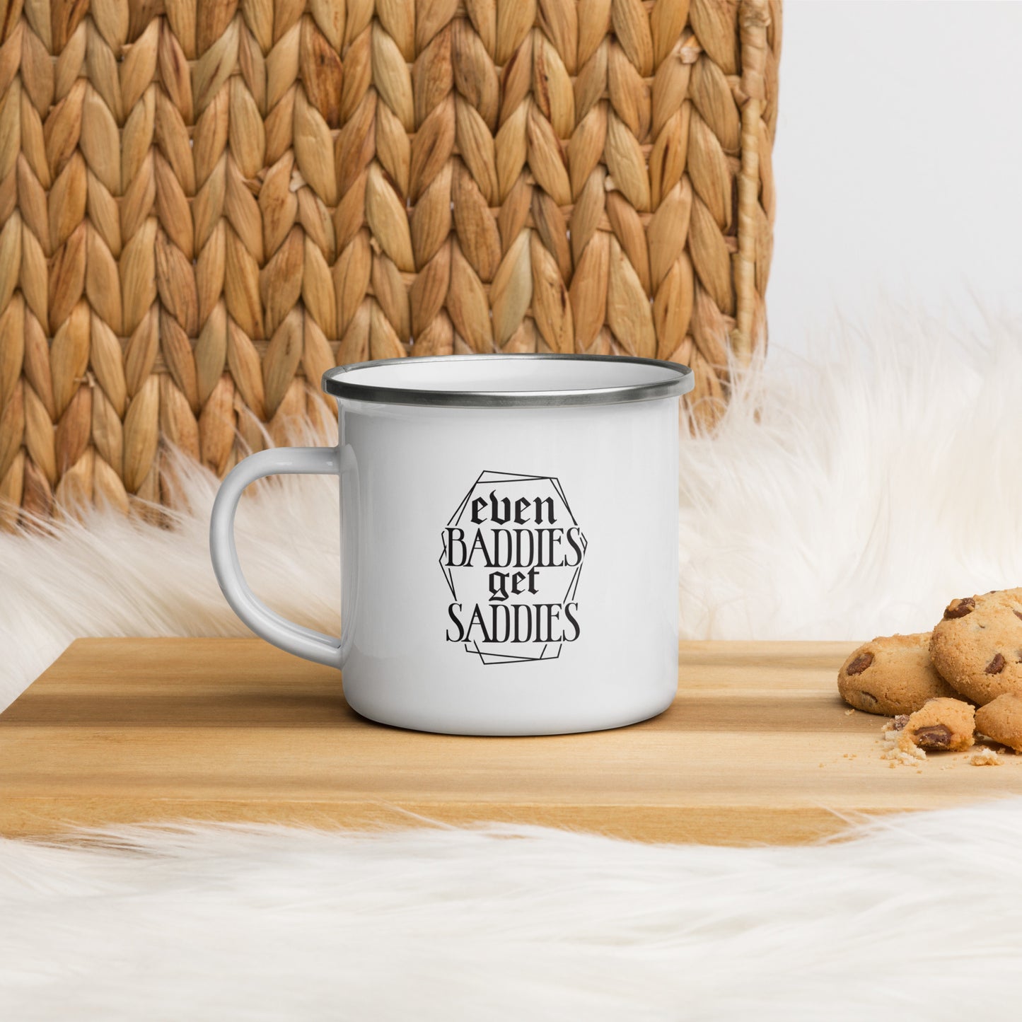 Baddies Get Saddies Enamel Mug
