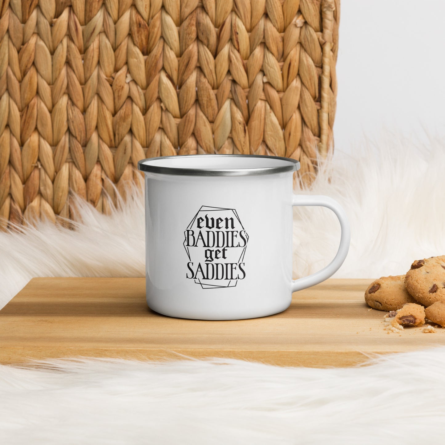 Baddies Get Saddies Enamel Mug